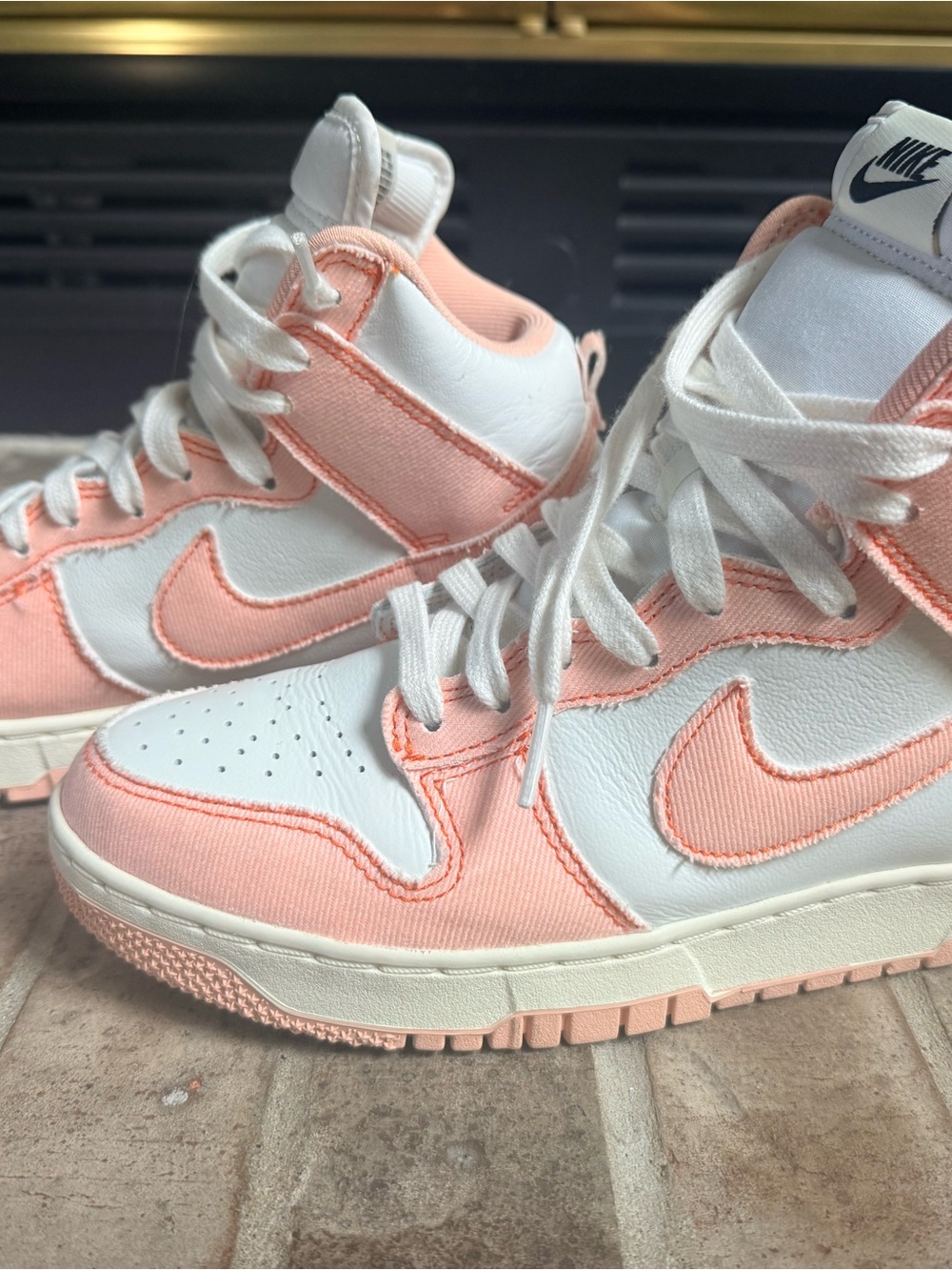 Nike High-Top Sneakers - White & Arctic Orange